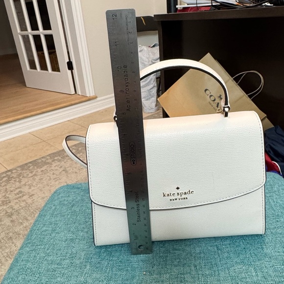 Pre Owned Kate Spade Darcy-top-handle-cross-body-light-ivory-bag- - Picture 8 of 9